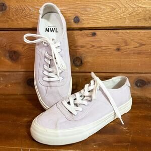 Madewell Sidewalk Low Top Shoes Sneaker Canvas Light Purple Lavender Womens 8